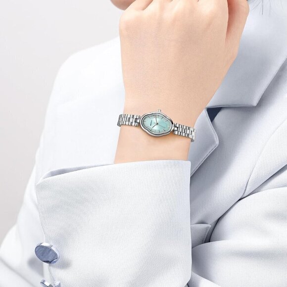 ?Women Silver Dainty Ladies Wristwatch Vintage  Mirror Shape stainless steel main image 5